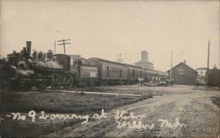 Rppc Wilber,  Ne No.  92 Arriving At Station Saline County Nebraska Railroad Depot