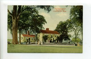 Framingham Ma Mass Antique Postcard,  People Outside Country Club