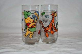 Vintage Winnie The Pooh Glass Cups Walt Disney " What 