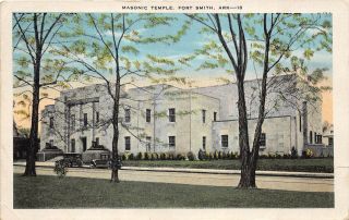 Fort Smith Arkansas 1939 Postcard Masonic Temple