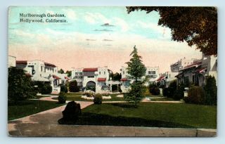 Hollywood,  Ca - Early 1900s Marlborough Gardens Hotel Postcard - Y5