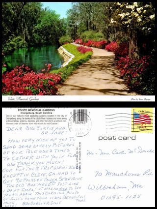 Usa Postcard Edisto Memorial Gardens Orangeburg,  South Carolina (pc1)