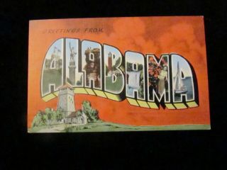 Large Letter Postcard,  Greetings From Alabama