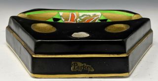 Rare c1930 Art Deco CROWN DEVON ' ORIENT ' Ceramic Pen Holder Base for PARKER PENS 7
