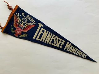 U.  S.  Army,  Tennessee Maneuvers Vintage Felt Pennant