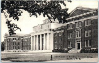 Davidson College,  North Carolina Postcard " Chambers Building " Albertype 1937