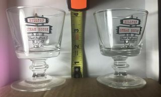 2 Cocktail Glasses From Frank Giuffrida ' s Hilltop Steak House 5