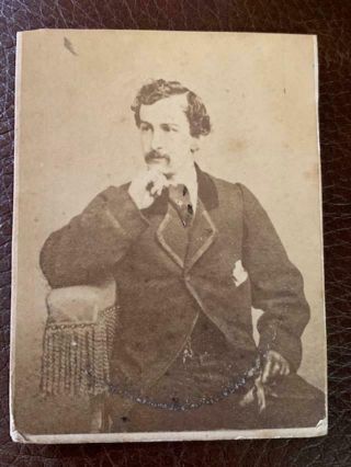 Antique Cdv Photo Civil War Era John Wilkes Booth Lincoln Assassin