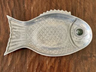 Arthur Court Pewter Figural Fish Platter Signed 1977