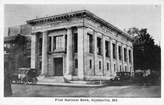 Hyattsville Maryland First National Bank Vintage Postcard Jg236490