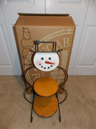 Longaberger Wrought Iron (large Snowman),  Basket Accessories Face,  Shelves