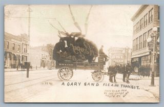 Exaggerated Flea Broadway Ny 1911 Antique Real Photo Postcard Rppc Montage Trick