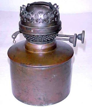 19th C.  Bradley & Hubbard Brass Kerosene Oil Lamp Font Double Wick Burner