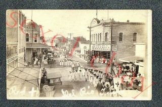 Del Rio Texas Ww1 Red Cross Parade - Circa 1918 Rppc Photo Grade 4
