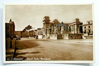 Postcard - Alexandria,  Ismail Pasha Monument,  Egypt,  Rp 217 - (ex16 - 4)