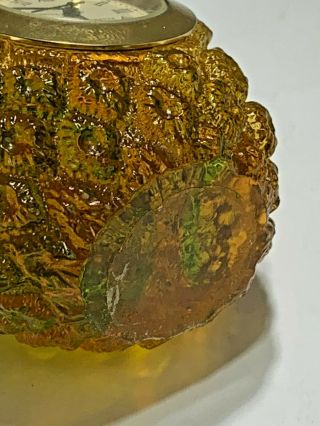 Jay Strongwater Glass Crystal Pineapple Clock Swarovski Crystals 8