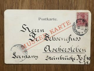 China Old Postcard German Specimen Sample Card Tsingtau To Germany 1902