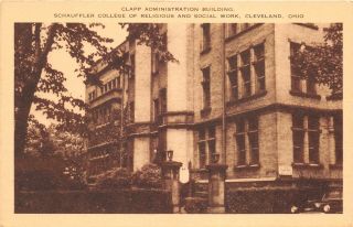 Cleveland Ohio C1954 Postcard Schauffler College Of Religious & Social Work Bldg
