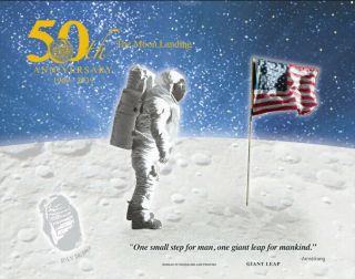 (5) Us Apollo 11 50th Anniversary 2019 Engraved Prints: Giant Leap