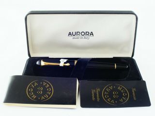 1991 Aurora 88 Early Type Long Tip Nib Box & Paper Rarest Nos Pen
