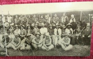 Antique 1914 Ranch 101 Miller Wild West Show - 3 Panorama Performer Postcards 3