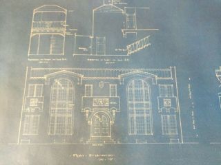 Vintage Architectural Blueprint,  Los Angeles Apartment Building 37 " X 18 " 6 Page