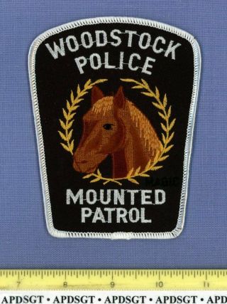 Woodstock Horse Mounted Patrol York Sheriff Police Patch