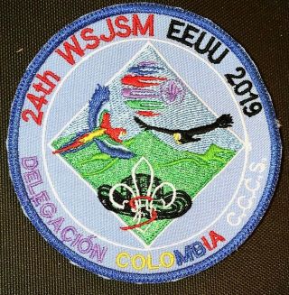 A9144 24th World Scout Jamboree 2019 Bsa Usa Colombian Contingent Pocket Patch