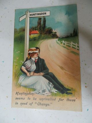 Vintage Color Comic P/card From Huntingdon,  Hunts.  U.  K.
