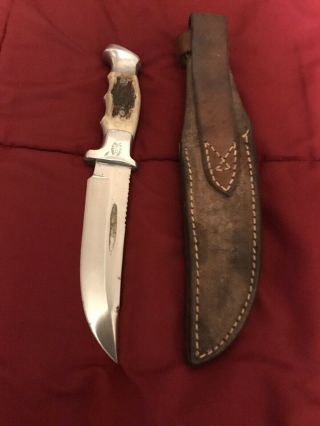 R.  H.  RUANA CUSTOM KNIFE 21A LITTLE KNIFE STAMP - SHEATH - 1960’s 10