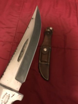R.  H.  RUANA CUSTOM KNIFE 21A LITTLE KNIFE STAMP - SHEATH - 1960’s 8