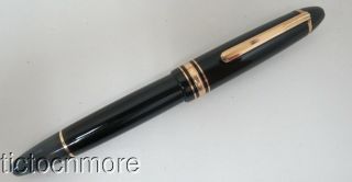 Vintage Montblanc Meisterstuck No.  146 Black Fountain Pen W/ 4810 18k Nib