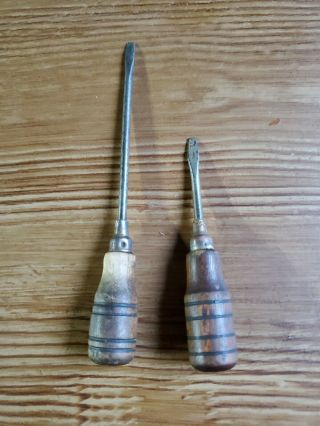 Vintage Small Wood Handle Screwdriver / Gunsmith / Jewler ? Unmarked