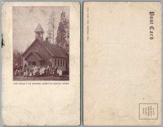 The Result Of Mission Sabbath - School Work Undivided Antique Postcard Adventist