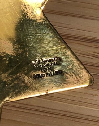 Ed Jones Co.  Gold Filled Solid Gold Diamond Sarah Palin Alaska Governor Badge 7