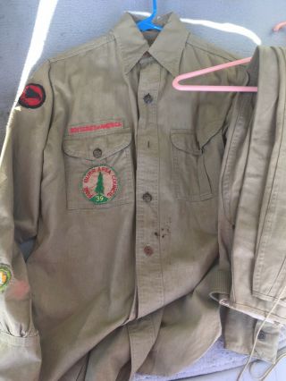 1930s Boy Scout Uniform Shirt & Pants,  Pine Burr Area Patch & Biloxi Ms Patch