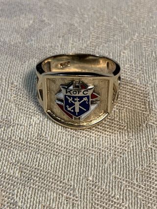 Knights Of Columbus 10k Gold Ring Size 7 1/4