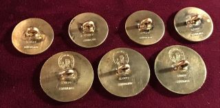 George Washington Inauguration Gilt Sterling Silver Blazer Button Set Stieff 5