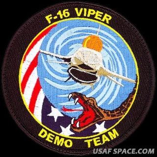 Usaf 20th Fighter Wing - F - 16 Viper Demonstration Team - Vel Patch