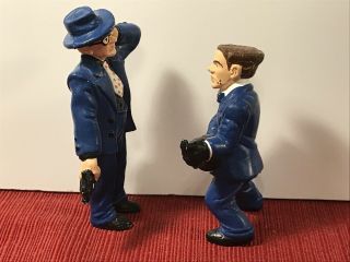 DISNEY APPLAUSE DICK TRACY FLAT TOP And Itchy PVC FIGURES 3 INCH Tall Gangsta 3