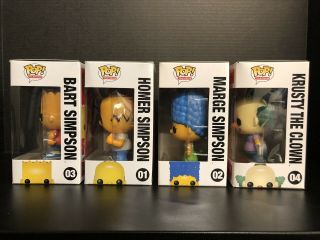 Funko POP The Simpsons Full Set Homer 1 Marge 2 Bart 3 Krusty 4 GRAILS 2