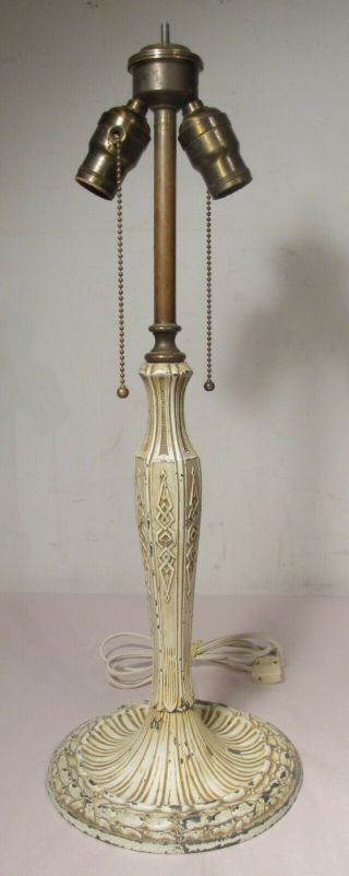 Antique Shabby Lamp Suitable For Slag Glass Shade 21 1/2 " Tall