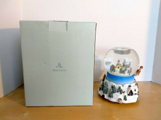 Partylite Snow Globe P7922 Olde World Village Tealight Holiday Christmas Musical