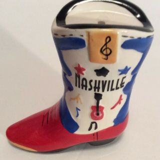 Nashville Music City Cowboy Boots Ceramic Salt and Pepper Shakers 3