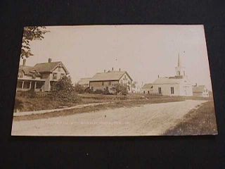 Main Street Round Pond,  Maine 1932 Real Photo Postcard