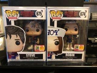 Funko Pop Sdcc 2018 Fundays Exclusive Steve And Robin Scoops Ahoy Le 1800
