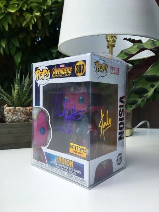 Autographed Vision Funko Pop Signed By Paul Bettany & Stan Lee (rare)
