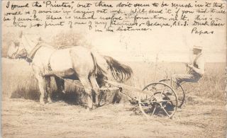 Rppc Bedeque,  Prince Edward Island,  Canada Farming Dunk River 1906 Postcard
