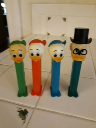 Huey,  Louie And Dewey And Scrooge Mcduck Pez Dispensers