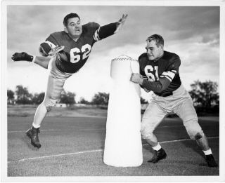 Dee Andros & Dean Smith,  Okla.  Sooners Football Linemen,  1950,  Large Photo,